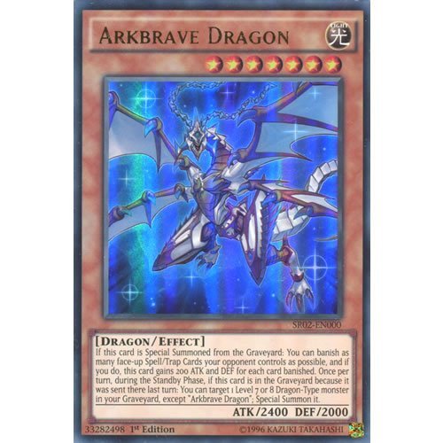 Amazon.com: Deckboosters YuGiOh : SR02-EN000 1st Ed Arkbrave Dragon Ultra  Rare Card