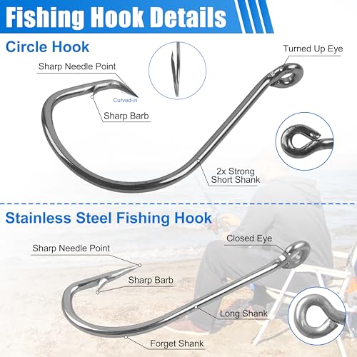 Pêche surf rig 46pcs avec pyramide sinker et octopus circle hook forgé pour bas de ligne - 4