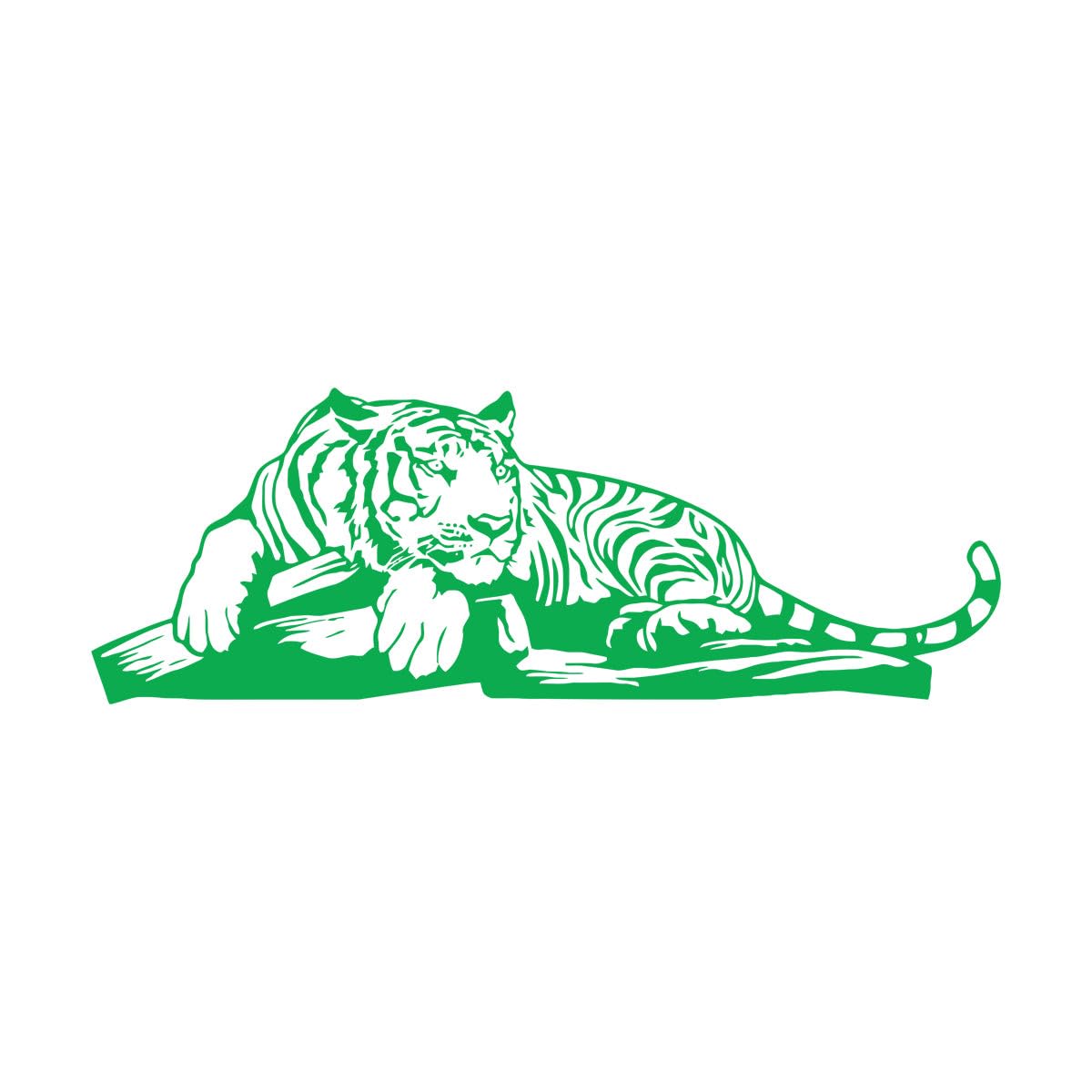 Sleeping Tiger Branch Wall Sticker Baby Nursrey Kids Room Zoo Safari Animal Jungle Wildlife Wall Decal Playroom Vinyl Small - 20x56cm