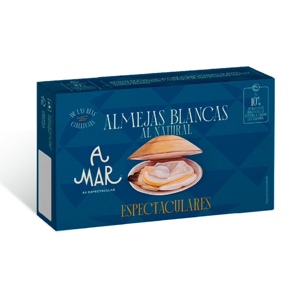 Almejas Blancas al Natural A Mar Espectacular Pack de 5 Latas Conservas Gourmet