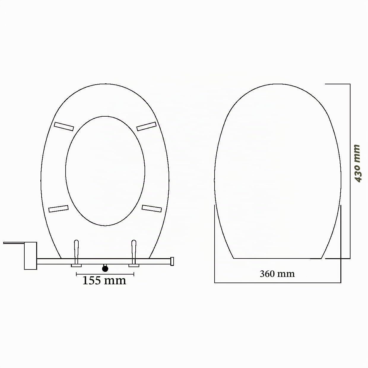 Sedile copri wc in legno verniciato bianco, con rubinetto monocomando ed aeratore per funzione bidet