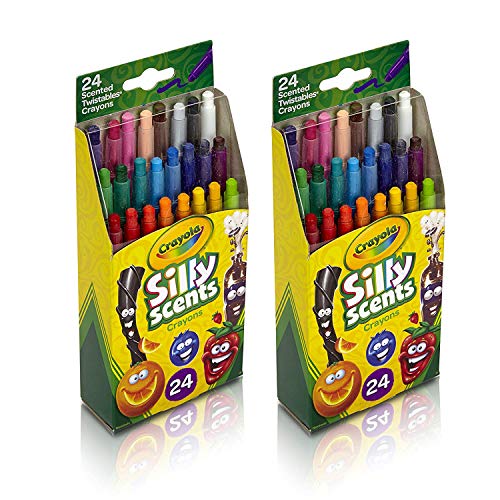 Silly Scents Twistables Crayons, 24 Classic Crayola Colors Non-Toxic Art Tools for Kids 3 & Up (2 Pack)