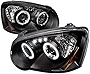 Black Bezel LED Halo Projector Headlights Made For 2004-2005 Subaru Impreza WRX