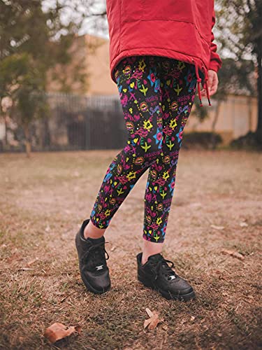 Image of sissycos Women's 80s Leggings Neon Artistic Splash Printed Buttery Soft Stretchy Pants
