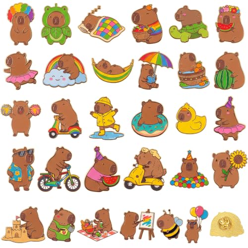 Image of 30 /60 Pcs Cute Enamel Pins Bulk Lapel Brooch