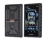 Dual Layer Shockproof TPU Carbon Fiber Textured Hard Rugged Protective Skin Cover Shell Case for Sony Walkman NW-A300 Series NW-A306 NW-A307 (Black)
