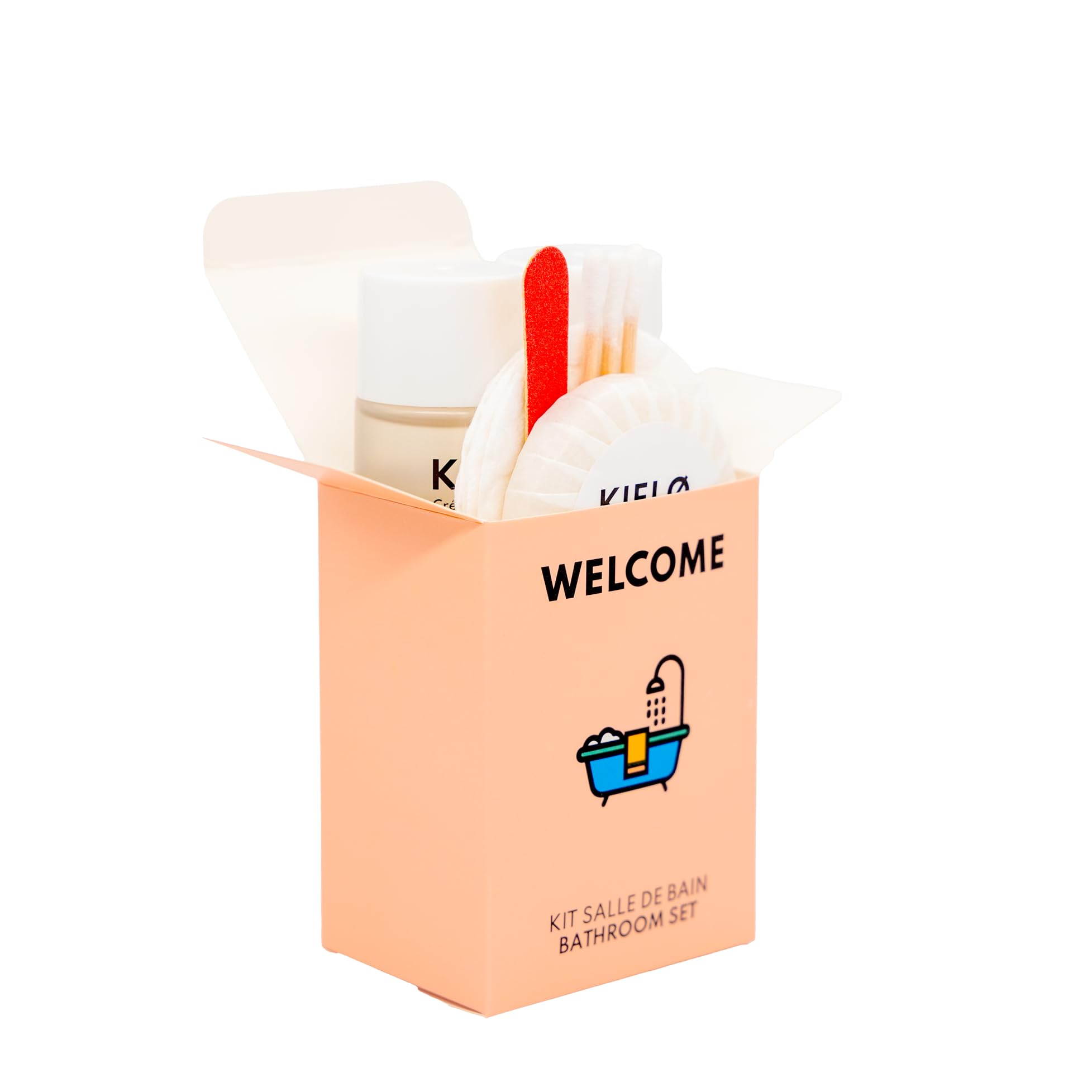 Kit d'Accueil pour Salle de Bain | Idéal pour Locations Saisonnières et Airbnb | Packaging Élégant et Compact - Parfum agréable | Complet et Prêt à l'Emploi