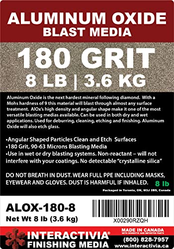 Image of #180 Aluminum Oxide - 8 LBS - Fine Sand Blasting Abrasive Media for Blasting Cabinet and Blasting Guns.