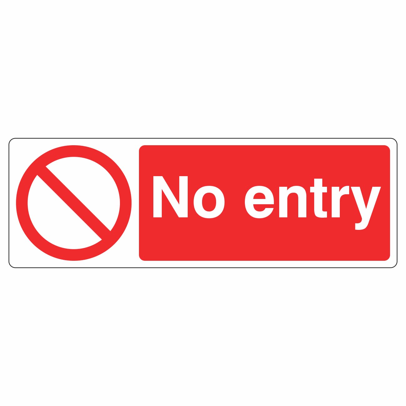 Lasting Impressions (Signs) Limited Red 300Mmx100mm No Entry Sign Rigid Plastic