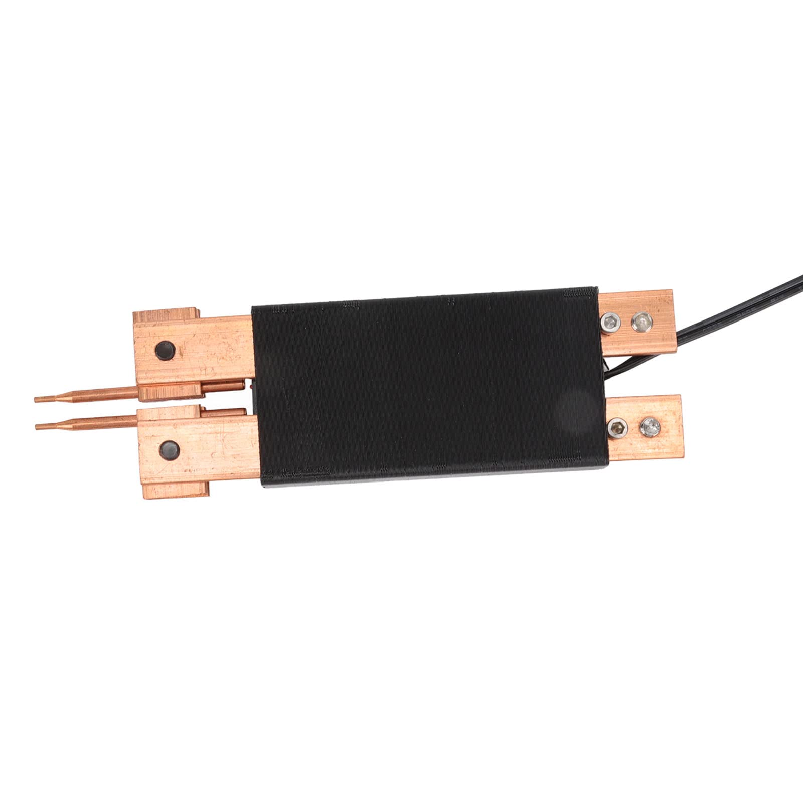 Penna per saldatura a punti a batteria, saldatrice a punti portatile con grilletto automatico, asta in ottone spesso per potenza stabile, doppie molle per controllo retrattile, (Nera)