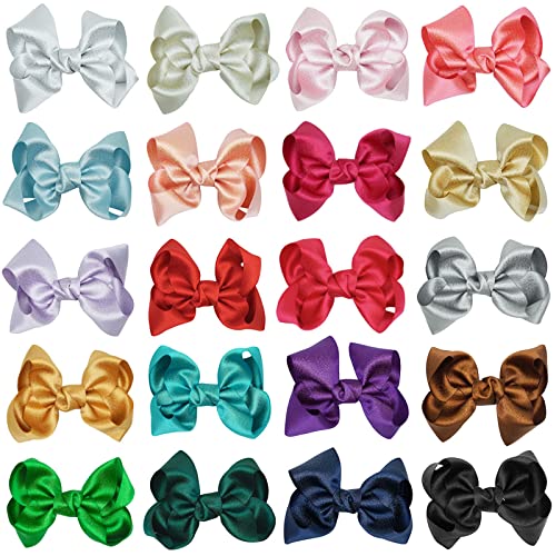 Zoonai 3 Inch Baby Girl Hair Bows Clips Hairpin Headwear Little Teen Toddler Girls Kids Teens Toddlers Hair Accessories - Set Of 2 (Green) #TOP2