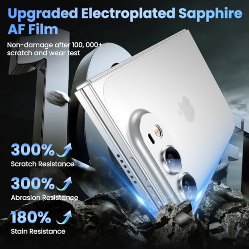 Uyiton for iPhone Duo Camera Lens Protector, Metal Frame Glass Cover - image 6