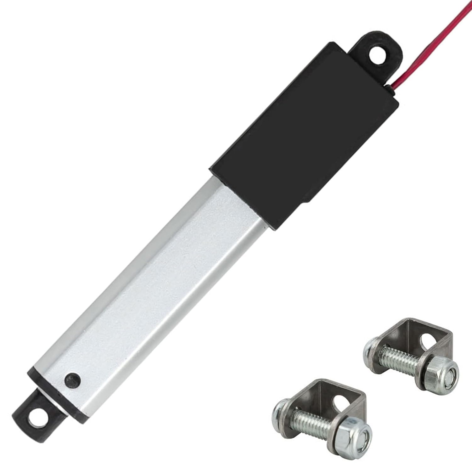 Hub da 10 mm, 64 N, IP54, impermeabile, attuatore lineare, 12 V, motore lineare, 15 mm/s, con staffe di montaggio per porta di sollevamento, armadio, apriporta, automazione domestica