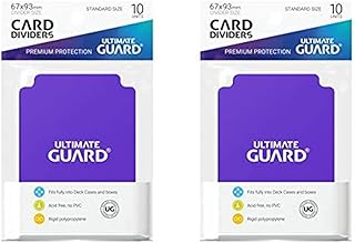 2 Packs Ultimate Guard Purple Card Dividers (10) Standard Size Individual Pack