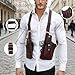 Premium Leather Shoulder Bag for Men, Double Shoulder Armpit Bag Fashion Underarm Holster Wallet Adjustable PU Leather Waterproof Anti-Theft Harness for Men- Boyfriend, Father, Teen Gifts