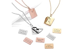 Personalized Locket Necklace with Engraved Letter - Unveil Your Heartfelt Message