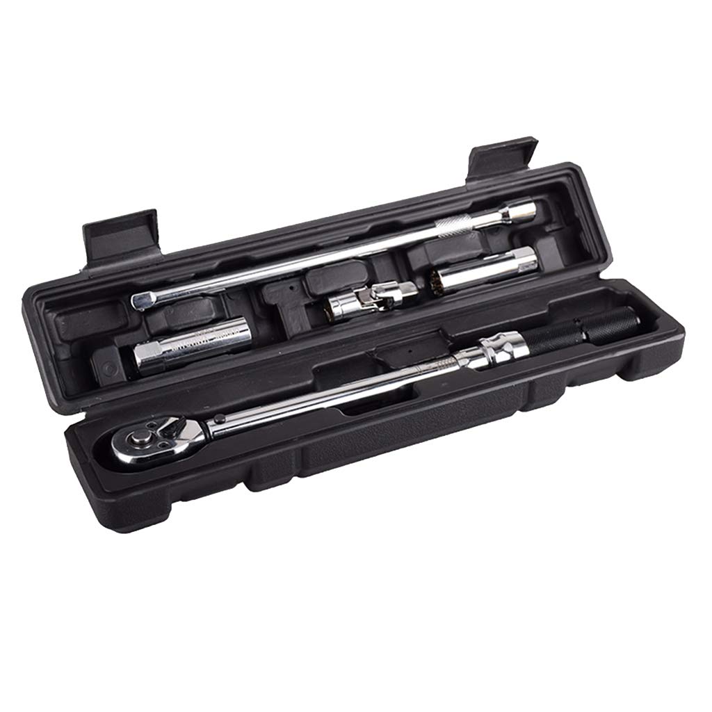 Llave dinamométrica de trinquete de 3/8" duradera con estuche rígido de protección