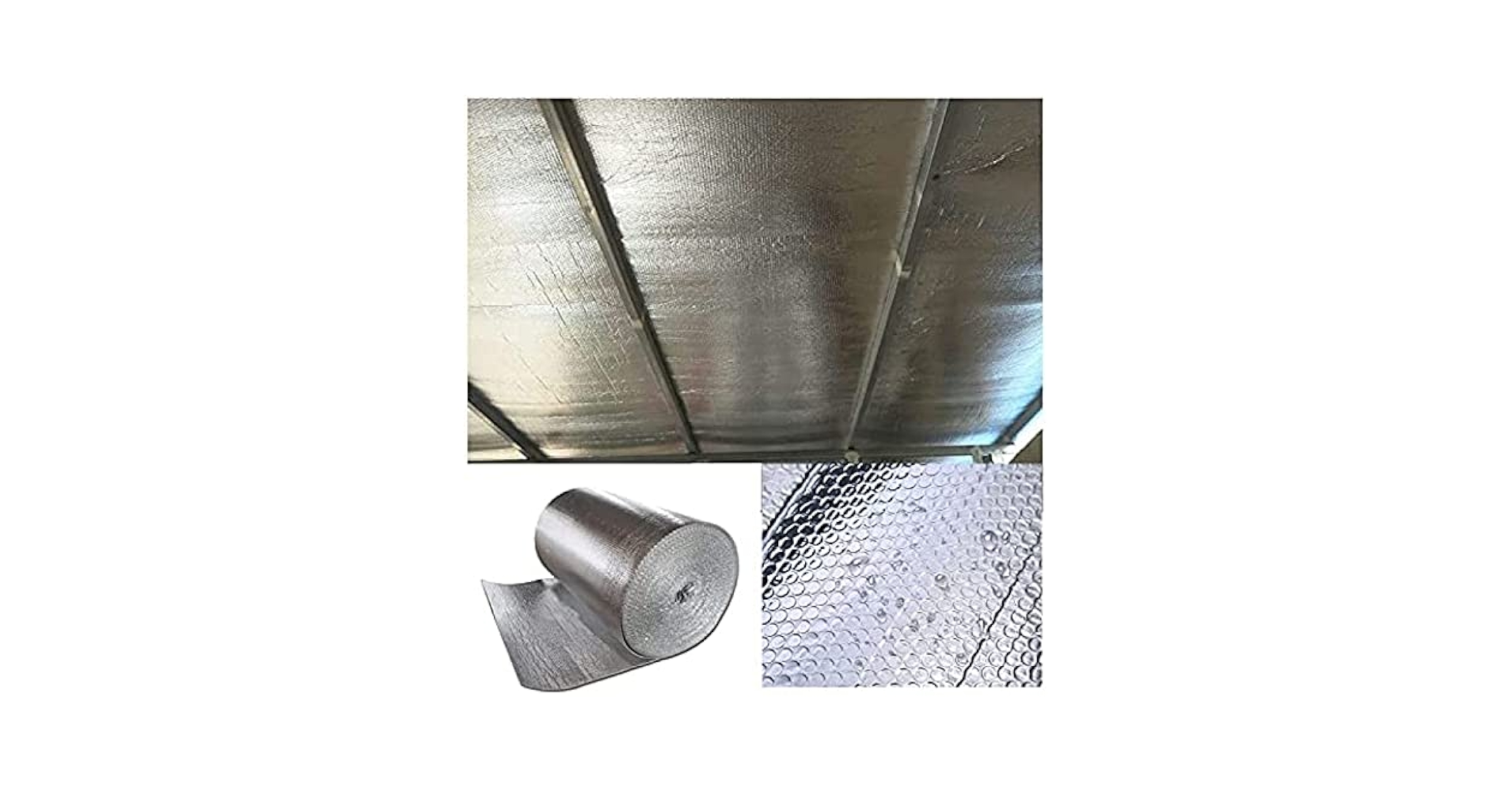 Foil Insulation Ideal Insulating Wrap Easy Install Bubble For Attics, Lofts, Floors, Sheds, Caravans, Boats, Greenhouses, Pet Homes And Garages Vapour Barrier Self-adhesive (Size:1x30m/3.2x98.4ft