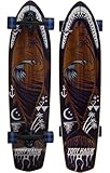 Sakar Tony Hawk 34' Complete Cruiser Skateboard, Shark Mouth Graphic Longboard (ACTBOD-123TH-SHK)