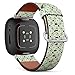 CJBROES Replacement Leather Watch Band, Compatible with Fitbit Versa 3 and Fitbit Sense of Wristband Bracelet Accessory - Colorful Design