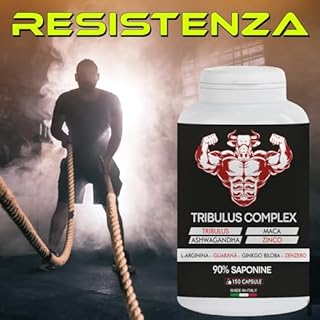Tribulus Per sportivi – Maca Nera Peruviana + Tribulus Terrestris + L-Arginina - Integratore supporto energia Energia e Forza – 150 Capsule Alta Potenza