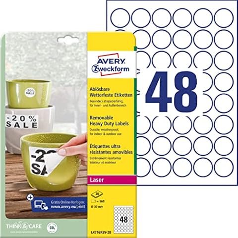 Avery-Zweckform Purpose Form - Etiquetas despegables, blanco Cover