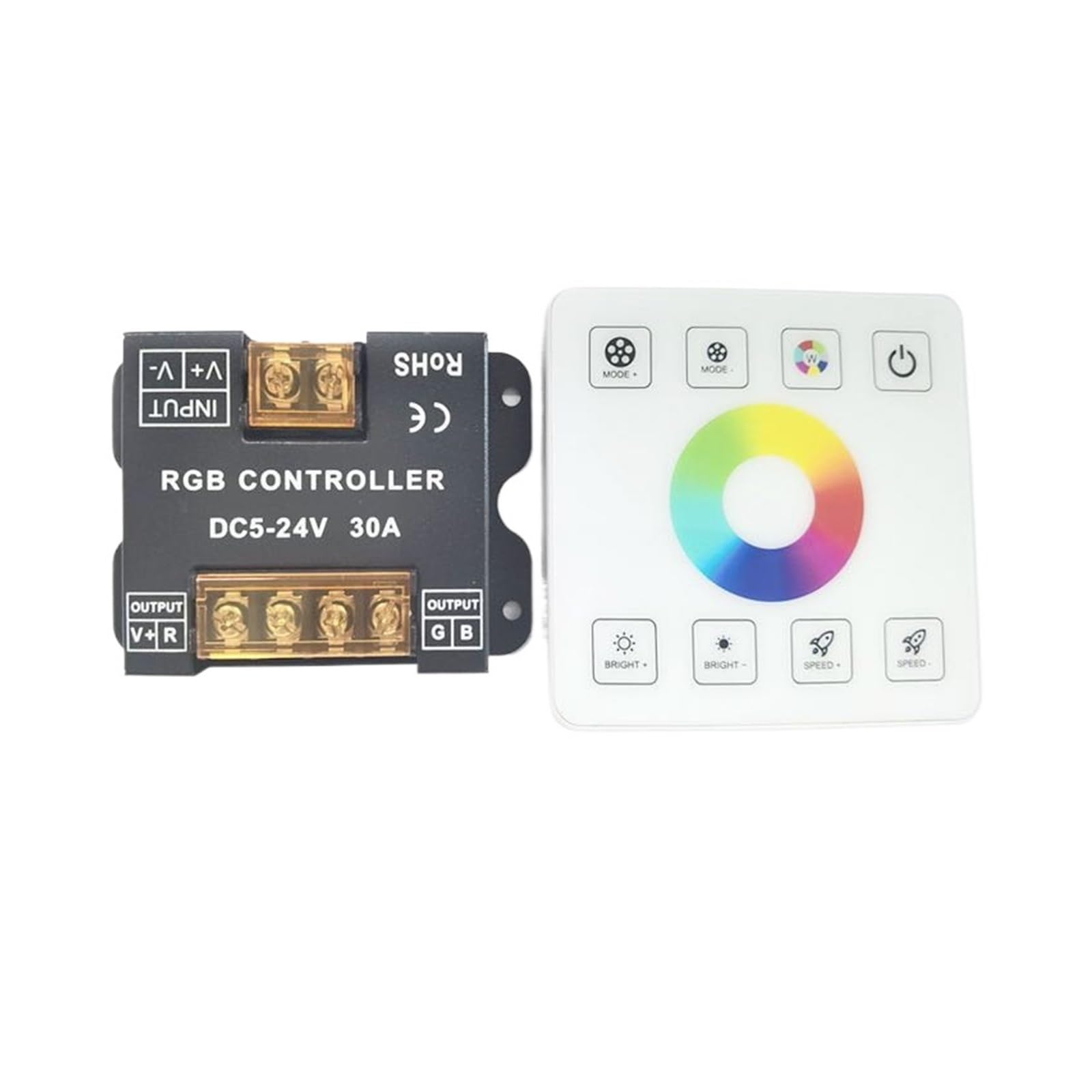 Controlador LED RGB táctil de panel 86 para regulación de tiras de 5V a 24V