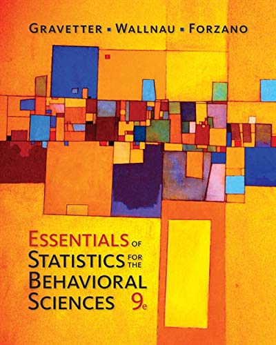 MindTap Psychology, 2 terms (12 months) Printed Access Card for Gravetter/Wallnau/Forzano's Essentials of Statistics for The Behavioral Sciences, 9th (MindTap Course List)