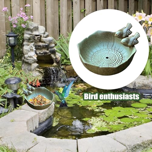Bain d'oiseaux extérieur céramique rétro pour colibri abeille