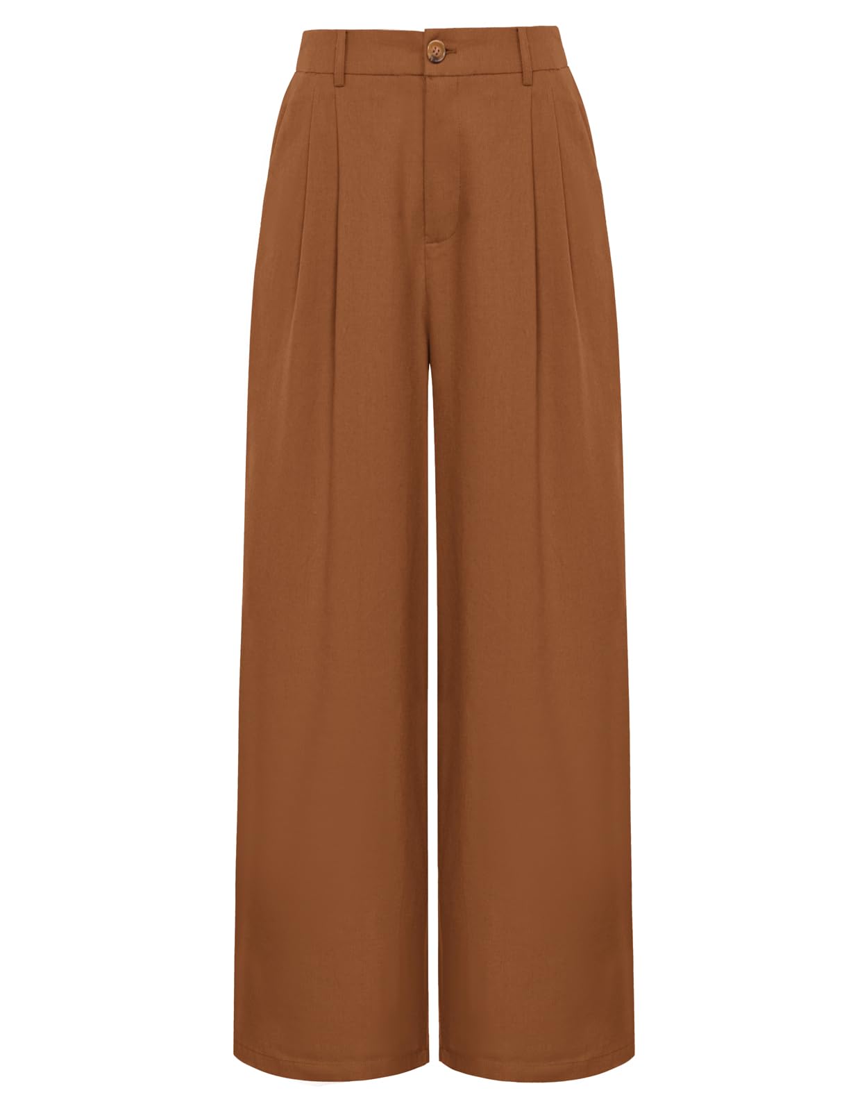 GRACE KARIN Wide Leg Pants for Women Cotton Linen Business Casual Long Trousers Palazzo Pants with Pockets .Size 2XL))