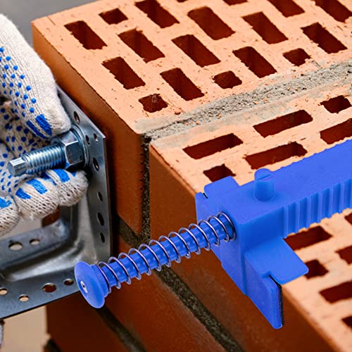 Brick Liner Runner Wire Drawer, 2 Pack Clip Masonry Wire Drawer Leveling Measuring Tool, Bricklaying Pullers Line Stretchers, Engineering Accessory for The Bricklayer (Blue), Masonry Tools Brick c miniatura 5