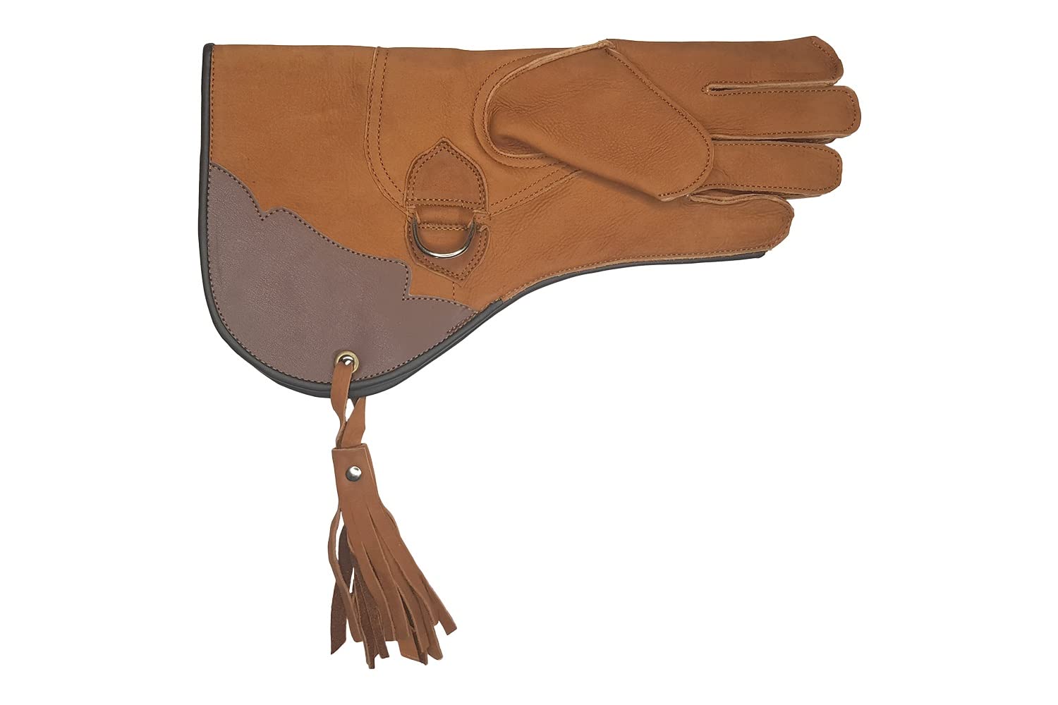 VlaMiTex J51 Gant de Fauconnier en Cuir Noir pour Faucon et Faucon de Proie