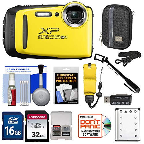 Fujifilm FinePix XP130 Shock & Waterproof Wi-Fi Digital Camera (Yellow) with 32GB Card + Battery + Cases + Float Strap + Selfie Stick + Kit Fujifilm FinePix XP130 Shock & Waterproof Wi-Fi Digital Camera (Yellow) with 32GB Card + Battery + Cases + Float Strap + Selfie Stick + Kit