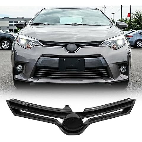 Kspeed Front Bumper Black Mesh Intake Grille Replacement Guards Front Intake Grille Replacement Kit Compatible with 2014 2015 2016 Toyota Corolla LE CE Cover