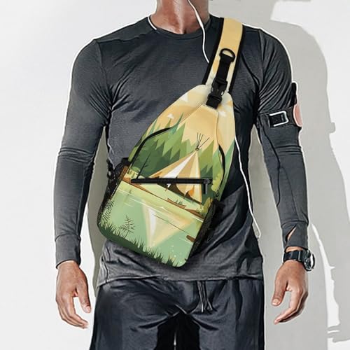 Bolso sling cruzado casual para deporte y viaje miniatura 7