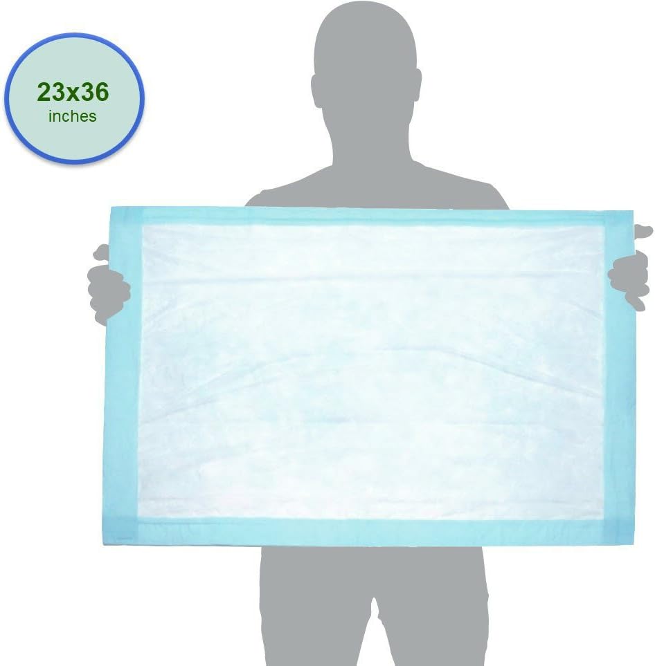 Disposable Chux Underpad - Medium (18 Count) Size 22.5 x 35.5 Inch - Incontinence Waterproof Pee Pad for Seniors, Adults, Child, or Pets by Buddies