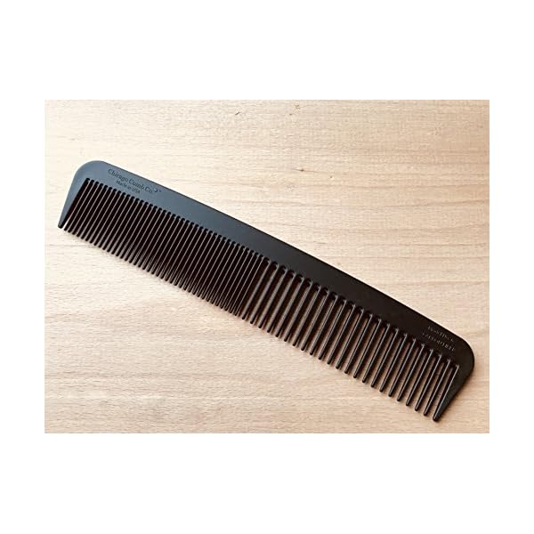 Chicago-Comb-Model-6-Carbon-Fiber-178-cm-long-graphite-black-anti-static Chicago Comb Model 6 Carbon Fiber, 7 inches (17.8 cm) long, anti-static, graphite black color. Made in USA