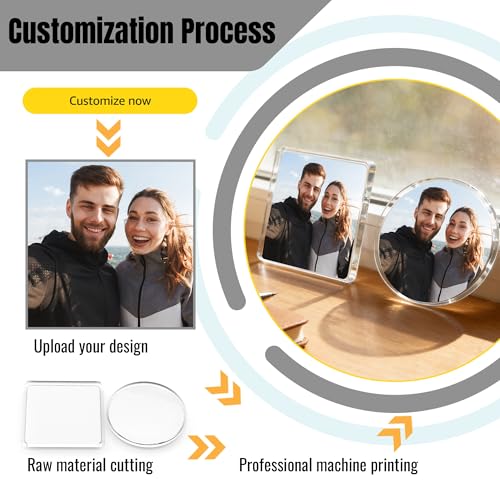 10 imanes personalizados para refrigerador en acrílico cuadrados miniatura 4