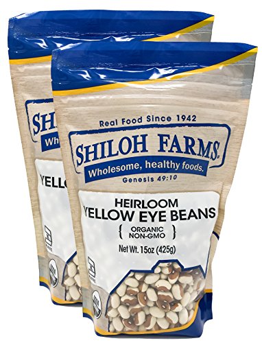 Shiloh Farms - Organic Heirloom Yellow Eye Beans, 2 Packs - 15 Ounce each