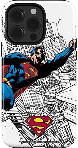 Skinit Impact Phone Case Compatible with iPhone 13 Pro - Officially Licensed DC Comics Superman Flying Over City Pose Design