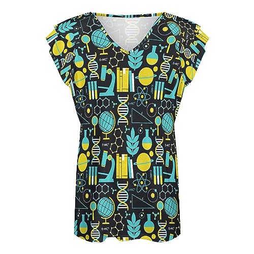 AMRANDOM Womens Short Sleeve Shirts V Neck Lotus Leaf Short Sleeve Tops Summer Blouse Shirts4