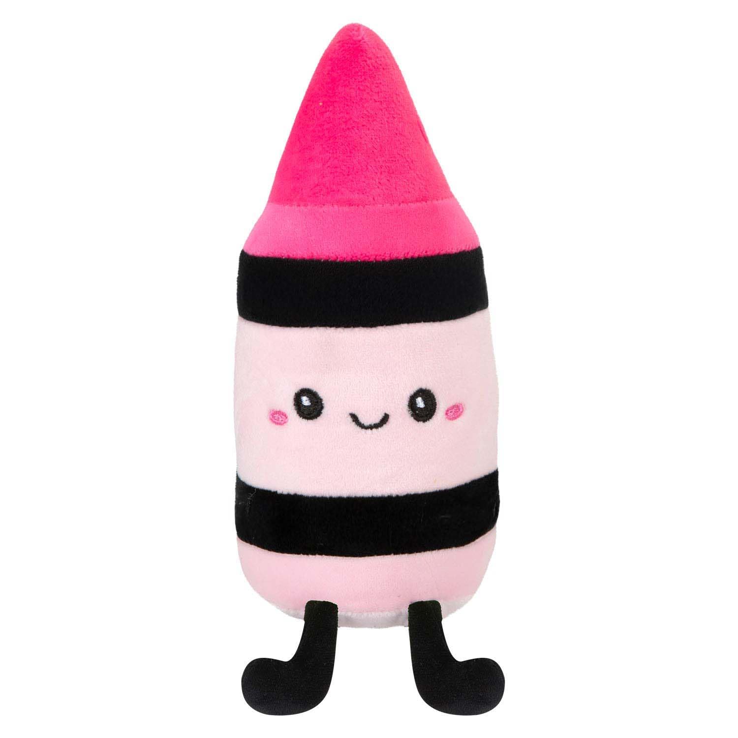 VFM e-Store - Crayon Soft Toy Cute Plushie Huggable Cuddly Stuffed Toy Plush Toy Cute Stuffed Plushie, Gifts for Birthday, Valentine's Day Christmas - 16cm Pink
