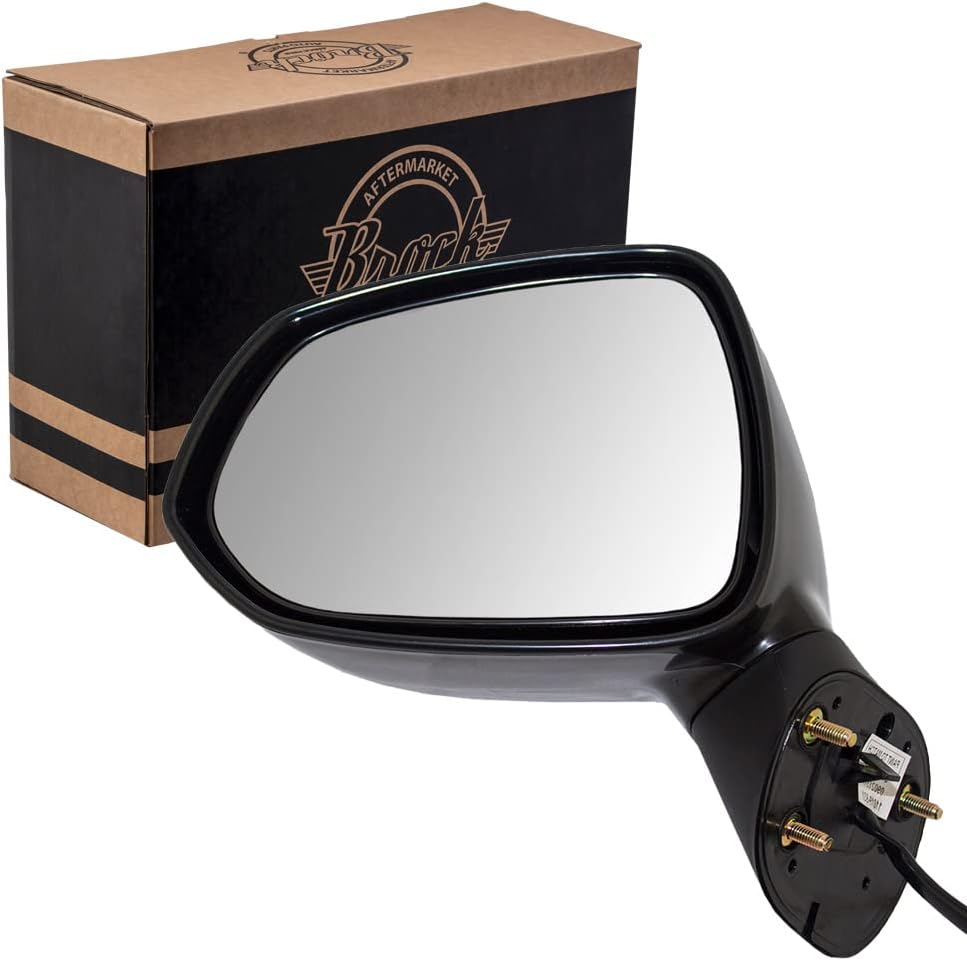 Brock Replacement Drivers Power Side View Mirror Ready-to-Paint Compatible with 2007-2008 Fit 76250-SLN-A01ZC