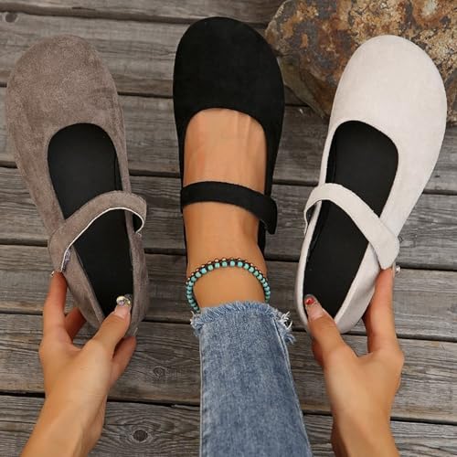 Dritnow Shoes, Womens Comfy Flat Shoes Comfortable Round Toe Mary Jane Flats for Women Lightweight Breathable for Women2