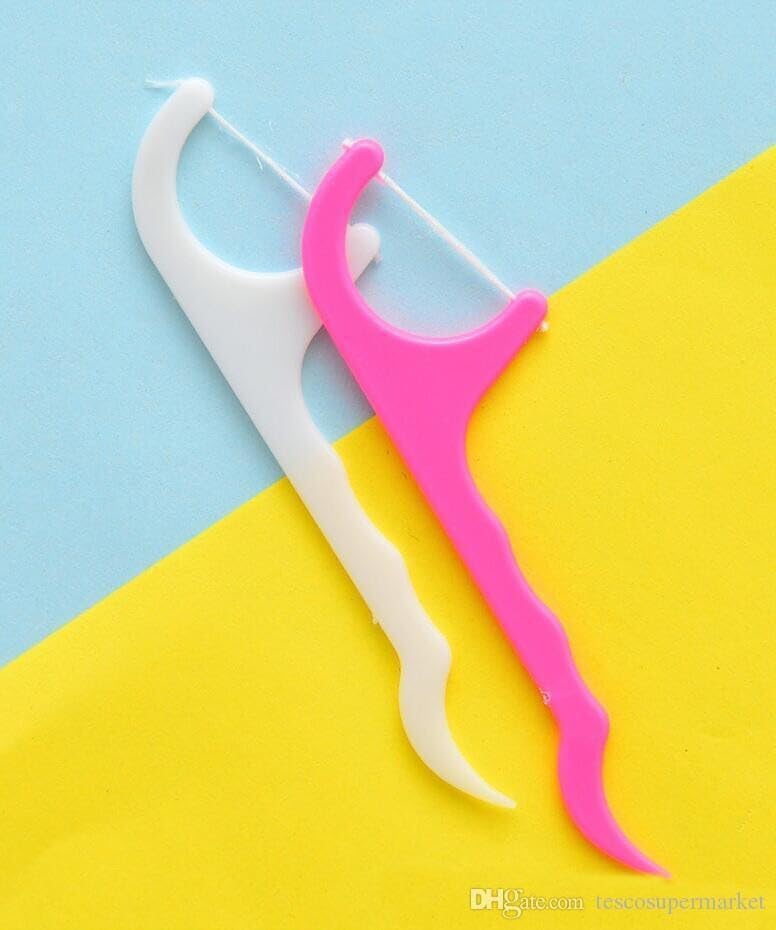 20 Pcs Disposable Oral Gum Teeth Clean Floss Thread Dental Nylon Wire Flossers Plastic Tooth Picks-image-15
