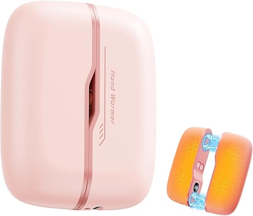 DIGIX Hand Warmers Rechargeable 2 Pack, 6000mAh Electric Hand Warmers Reusable with 5 Temps and AI Smart Chip, 3-Side Heating Magnetic Handwarmers with LED Display for Outdoor Camping Hunting (Pink)