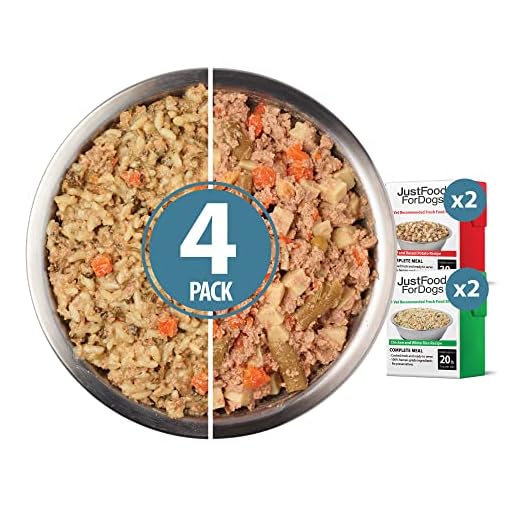 JustFoodForDogs Fresh Dog Food Topper Variety Pack, Beef & Chicken Human Grade Dog Food Recipes - 12.5 oz (Pack of 4)