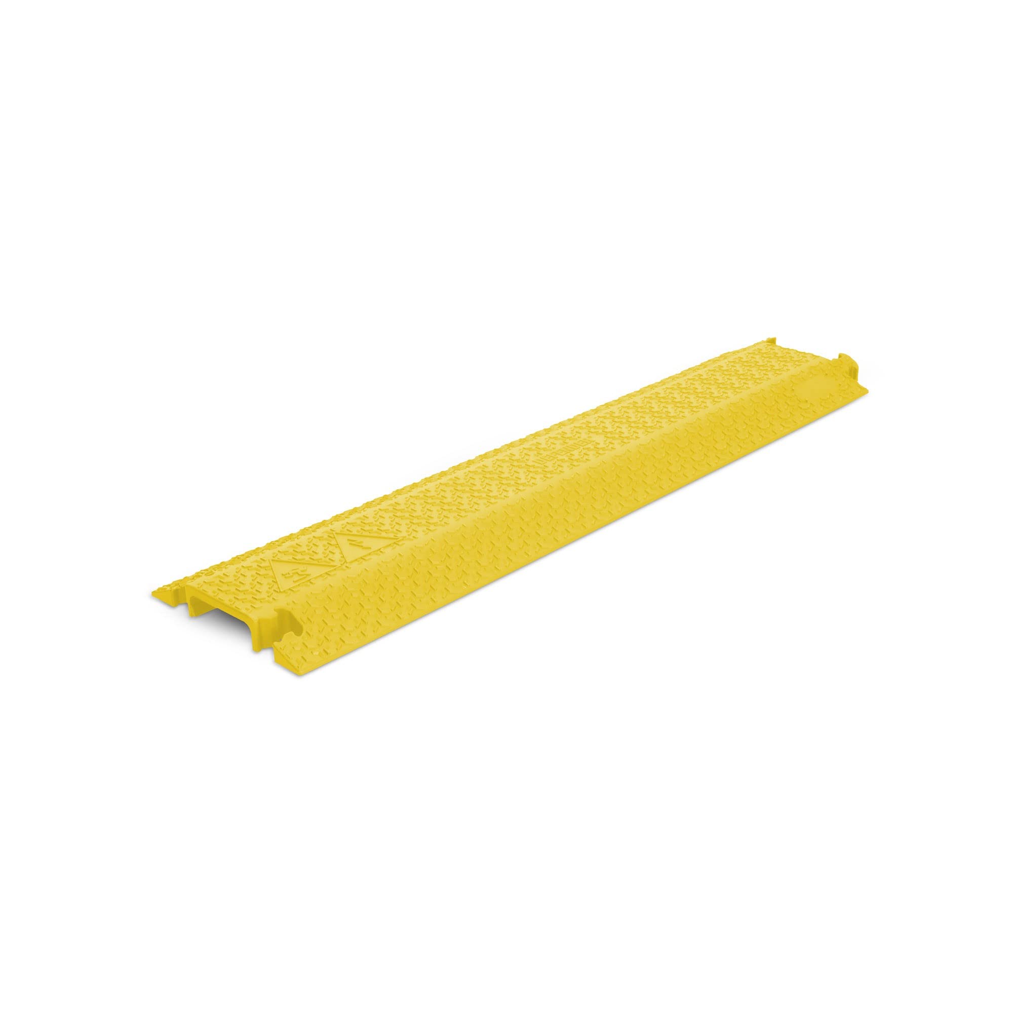 DEFENDER Xpress Drop-Over Kabelbrücke - Kabelschutz für schnelle Kabelabdeckung bei Homeoffice, Gaming, Heimkino, Werkstatt, einfach auflegen, gelb, 100 mm Breite, Höhe 4 cm