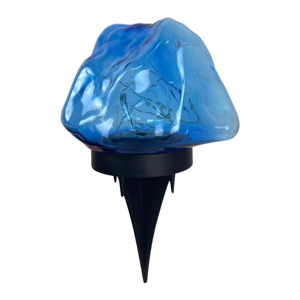 anso Solar Garden Lights Outdoor Landscape Pathway Garden Yard Waterproof LED Lamp Blue