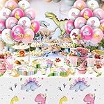 36 Pcs Dinosaur Birthday Party Supplies Balloons for Girl, Pink Dino Theme Dinosaur Party Decorations Latex Balloons Set for Birthday Baby Shower - Image 5